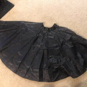 Vixen - black vegan leather swing skirt